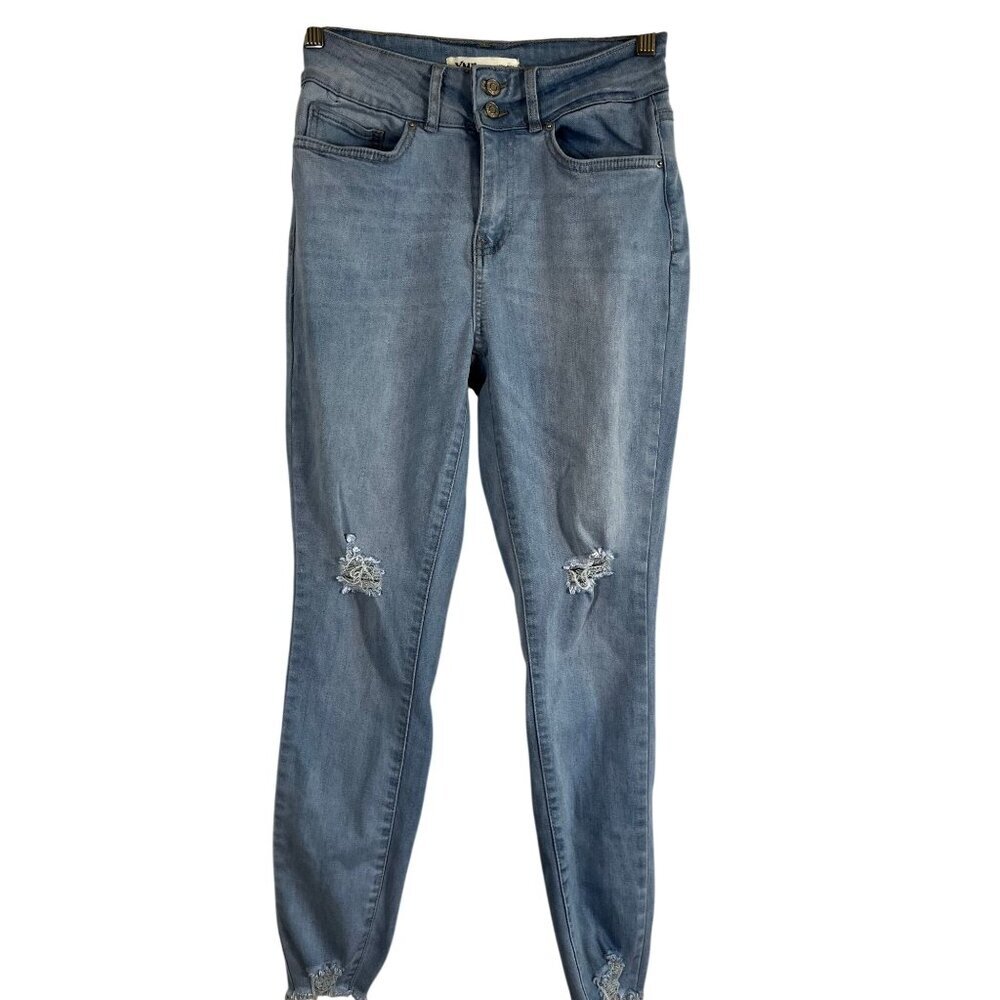 YMI High Rise Skinny Ankle Jeans 7 Western Cowgirl Country Rodeo Distressed